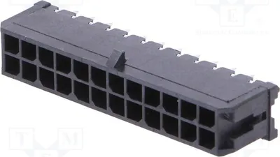 Immagine prodotto di 1 connettore Micro 3.0 Vert Thrhole DR HdrTin24Ckt 43045-2412, altri connettori Molex