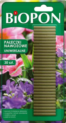 Zdjęcie produktu dla Biopon Odżywka Pałeczki Nawozowe Uniwersalne 30 Szt Do Każdej