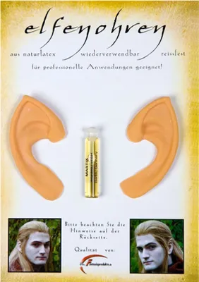 Produktbild von Elfenohren - aus Latex mit Hautkleber - Halloween