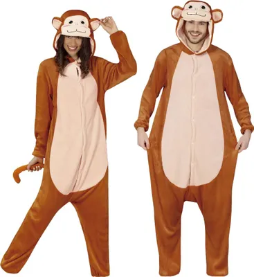 Produktbild von Affen Kostüm als Uni Onesie Größe: L / 52-54