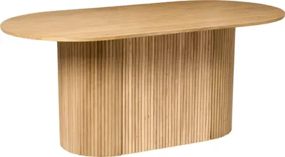 Obrázek produktu pro BELIANI Jídelní stůl z MDF s dubovou dýhou nohy z kaučukového dřeva 180 x 90 cm 6místný jídelna kuchyně