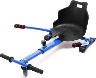 Produktbild von Hulajnoga z siedziskiem Wiltec niebieska, regulowane siedzisko gokartowe do hulajnóg elektrycznych do 120 kg, hulajnoga z siedziskiem kompatybilna z hoverboardami, ergonomiczne siedzisko