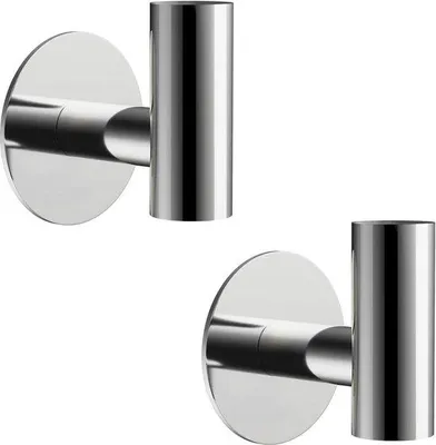 Productafbeelding van 2 Stuks Zelfklevende Handdoekhaken, RVS 304 Wandhaken, Badkamer en Keuken Haken, Handdoekhouder, Kledinghaken, Zonder Boren, Polished Ch
