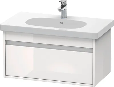 Produktbild von Waschtischunterbau KETHO 455x800x410mm weiß hochglanz weiß hochglanz