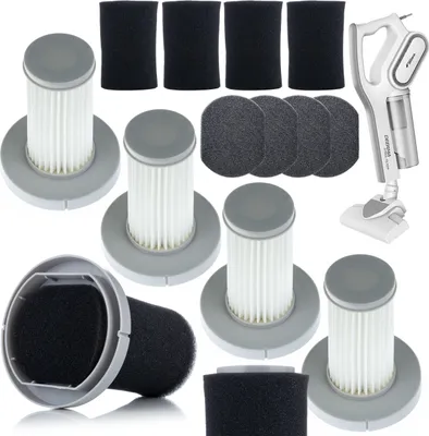 Image de Rosfix Kit de Filtres (4 Filtres Principaux + 4 Filtres en Mousse) pour Aspirateurs Deerma Dx700 et Dx700S