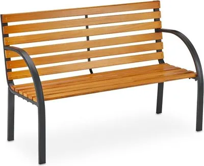 Produktbild von Gartenbank Stahlrahmen & Naturholz