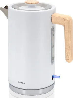 Zdjęcie produktu dla Briebe KT1165WHT, 1,7 l, 2200 W, Biały, Stal nierdzewna, Wskaźnik poziomu wody, Zabezpieczenie przed przegrzaniem