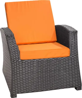 Obrázok produktu pre Sada 4 Sedáky a podsedáky na stoličky | Podsedák 50x55x50 Oranžový | podsedák záhradný nábytok podsedák stolička | vonkajší vankúš na stoličku