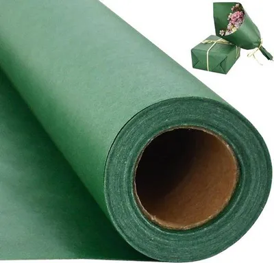 Image de Carton vert de Noël 38 cm x 9,8 m - Papier d'emballage pour cadeaux et décorations