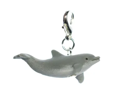 Produktbild von Delfin Charm Miniblings Anhänger Bettelarmband Charms Gummi Fisch Tier Meer