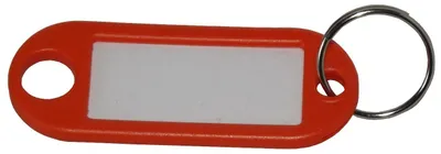 Produktbild von Schlüsselanhänger / Schlüsselschilder mit Ring 10 Stück orange