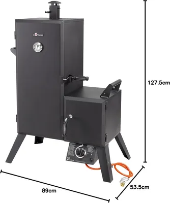 Zdjęcie produktu dla Wędzarnia Gazowa + Grill Gazowy 2W1 El Fuego Portland Sf Wędzarka Na Zrębki Drewniane Do Ryb Wędlin Serów Metalowa Wędzarnia Z Reduktorem Od Ręki