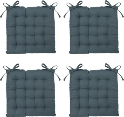 Produktbild von Eazy Living Stuhlkissen Basile Dunkelblau 38 x 38 cm - 4 Stück
