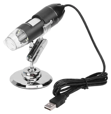 Immagine prodotto di Microscopio 1600X, interfaccia 3 in 1, HD, 4 livelli di luminosità, luce di riempimento a LED, kit di controllo multifunzionale tramite app per riparazioni e manutenzione
