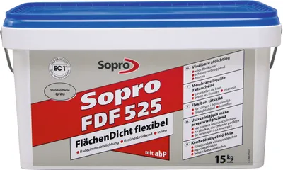 Immagine prodotto di Sopro FlächenDicht flexibel FDF Grau 15 KG Eimer