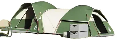 Image de Tente de camping, imperméable, spacieuse pour 5 personnes, de couleur verte