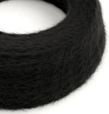 Immagine prodotto di Creative-Cables Cavo elettrico rivestito in tessuto, 2 x 0,75 mm², Nero Carbone TP04, 1 m, Trecciato