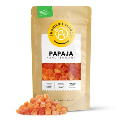 Zdjęcie produktu dla Papaja Kandyzowana Kostka 500 g