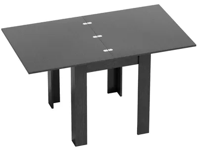Immagine prodotto di Tavolo da Pranzo Allungabile per 4-6 Persone 70-140x80x77,5 cm in Legno e Acciaio  Nero