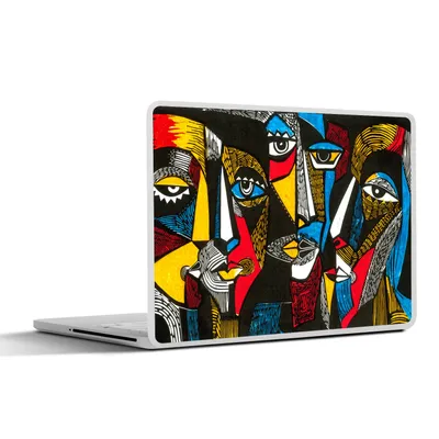 Produktbild von MuchoWow® Laptop Aufkleber Sticker Cover Malerei - Ölgemälde - Kubismus 31x22.5 cm - Laptop-Deko