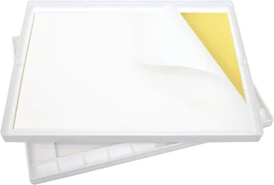 Productafbeelding van Schilderpalet - Verfpalet - Acrylverf mengen - Houdt verf vochtig - 40 cm - Wit