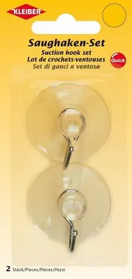 Produktbild von KLEIBER Saughaken 2er Set Kunststoff transparent