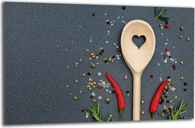 Produktbild von Herdabdeckplatte Glaskeramikkochfeld-Abdeckung Spritzschutz Glas 80x52 Chili