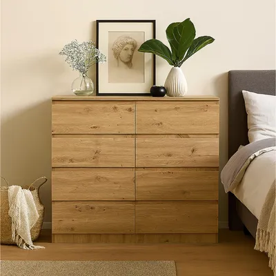 Produktbild von Kommode 8 grifflose Schubladen Thekla Artisaneiche