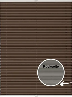 Produktbild von Thermo-Plissee auf Maß für Fenster zum Anschrauben in Glasleiste Farbe: Hellbraun, Größe: B): 91-100 cm, H): 101-150 cm