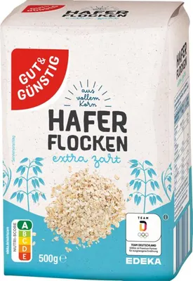 Produktbild von Gut & Günstig Haferflocken Extra Zart 500 g | fein geschrotet für ein weiches Frühstück