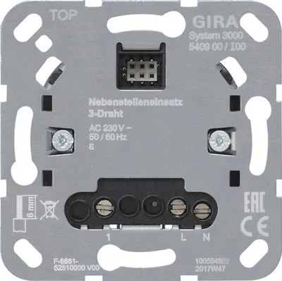 Image de GIRA 540900 540900 S3000 Nebenst.eins. 3-Draht (540900)