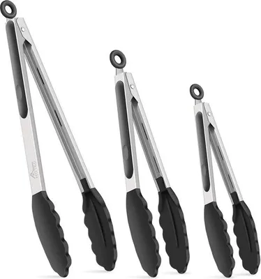 Produktbild von Küchentangen Set mit Silikonspitzen - 3-teilig (18, 23 und 30,5 cm)