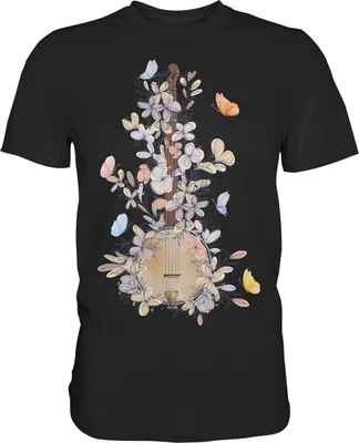 Produktbild von Banjo Frauen Blumen Schmetterling T-Shirt – Black / S