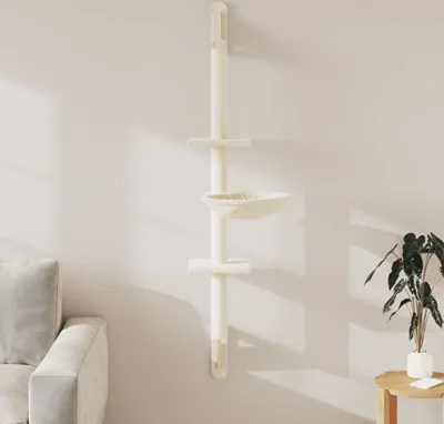 Produktbild von Best Möbel Kratzbaum mit Kratzsäule Wandmontage Creme 142,5 cm,Kratzbäume CL57576