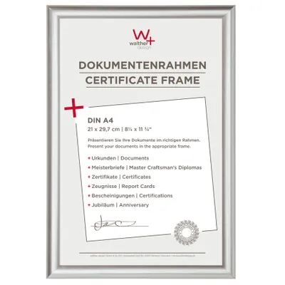 Produktbild von Walther Trendstyle       21x29,7 Kunststoff silber DIN A4  KP130S