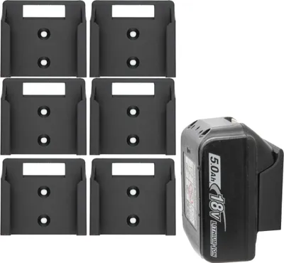 Produktbild von 6x Akku Halter für Makita Halterung Halter Wandhalter Wandhalterung 14,4V / 18V