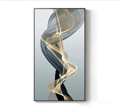 Produktbild von TPFLiving Kunstdruck LW-300 (OHNE RAHMEN) Poster - Leinwand - Wandbild - Hochauflösender Giclée-Druck, langlebig und hochwertig - Abstrakte Linien und Formen -  - Größe: 50x200cm