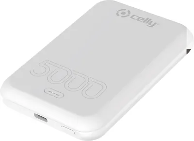 Produktbild von Celly MAGPB5000EVOWH Powerbank 5000 mAh Kabelloses Aufladen Weiß