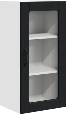 Produktbild von vidaXL Wandglas-Schrank LUCCA Schwarz 40 x 31 x 80 cm Holzwerkstoff