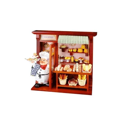 Produktbild von Miniaturbäckerei beleuchtet – Terrassenladen Serie 794 aus Porzellan