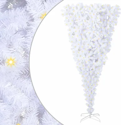 Obrázok produktu pre vidaXL Umelý vianočný stromček biely 240 cm PVC a oceľ