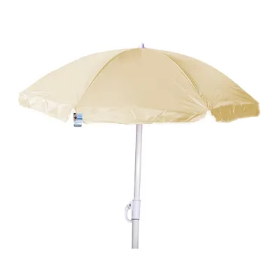 Produktbild von Nylon Sonnenschirm Ø 1,8 m Garten Balkon Strand Schirm UV20+ knickbar beige