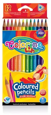 Obrázek produktu pro Kredki ołówkowe trójkątne 12 kolorów Colorino Kids