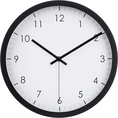 Imagen del producto de Reloj de pared redondo - Analógico con mecanismo silencioso - Diámetro 30 cm - Plástico -  - Funciona con pilas