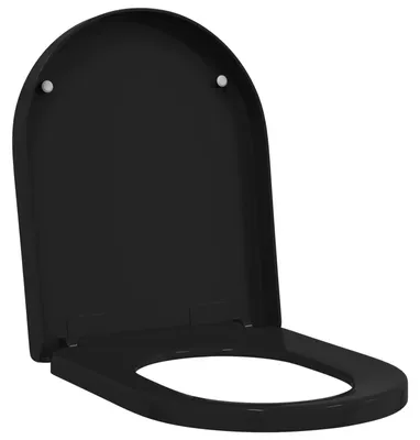 Image de Siège de toilette Noir 48 x 36,5 x 4,5 cm Polypropylène