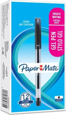 Obrázok produktu pre Papermate 2084375, Guľôčkové pero s vrchnákom, Čierna, Čierna, Priehľadná, Kolo, 0,5 mm, Box