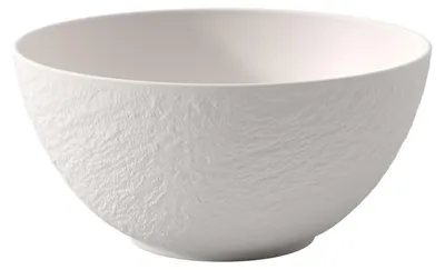 Image de Saladier/bol de service en porcelaine, idéal pour les salades et les accompagnements (24x24x12 cm)