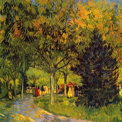 Obrázek produktu pro Vincent Van Gogh Art Print Obraz - Alej v parku, 1888 (100 x 100 cm)