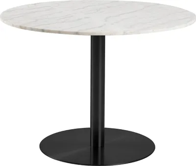 Produktbild von Smuk Esstisch Ø 105 cm Katy Marmor Weiß - Schwarz