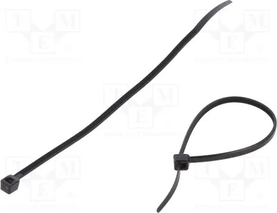 Imagen del producto de 100 bridas para cables, diámetro máximo: 30 mm. Brida para cables CVR120SBK, 78,5 N, color , ancho: 2,5 mm, longitud: 120 mm